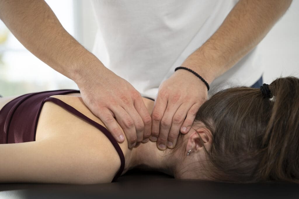 Chiropractic neck pain treatment session at Southern Spine Family Chiropractic focused on restoring mobility and well-being.
